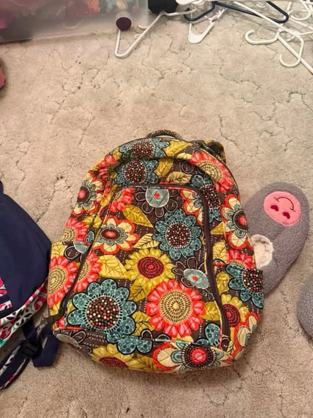 Vera Bradley Yellow Floral Quilted Backpack